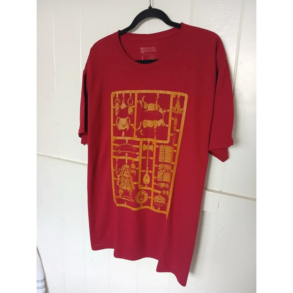Dungeons & Dragons Lootwear 2018 Miniature Sprue Short Sleeve T Shirt Mens L Red